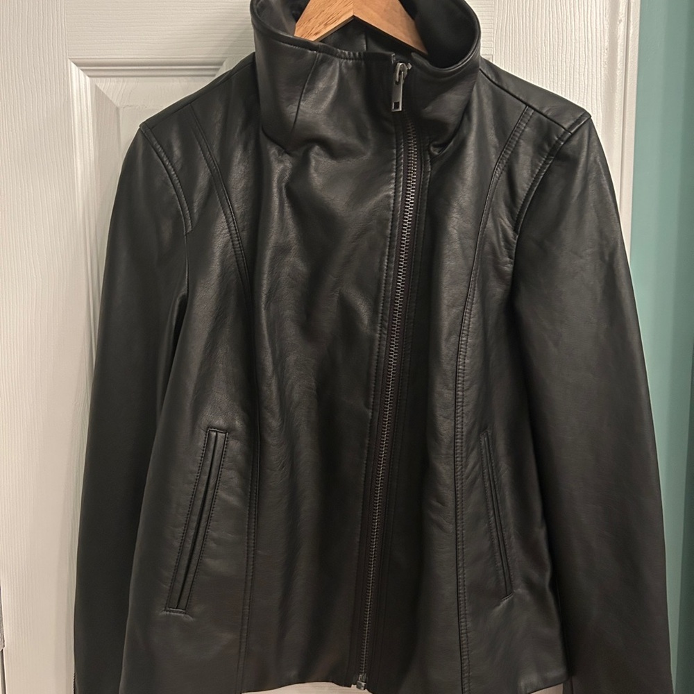 Vera Wang Black Leather Jacket